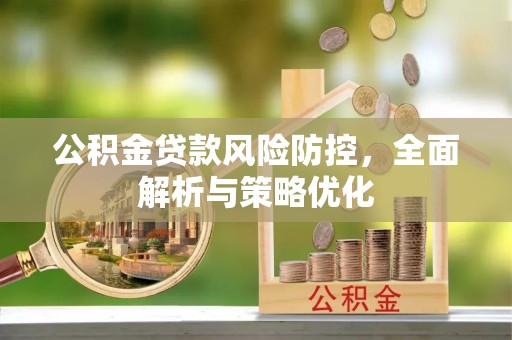 临川公积金贷款风险防控，全面解析与策略优化